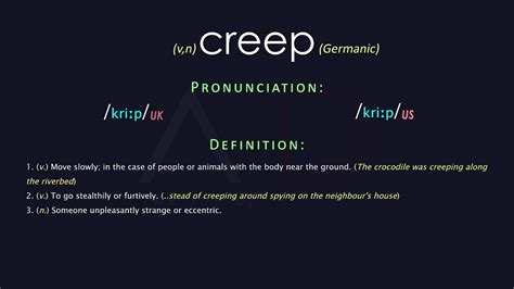 to creep traduction|what does creeping mean.